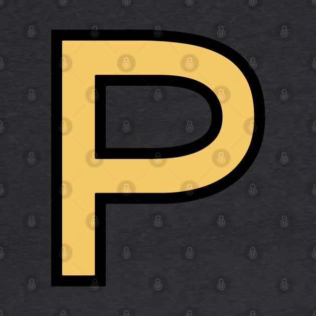 Funky Yellow Letter P by Thespot